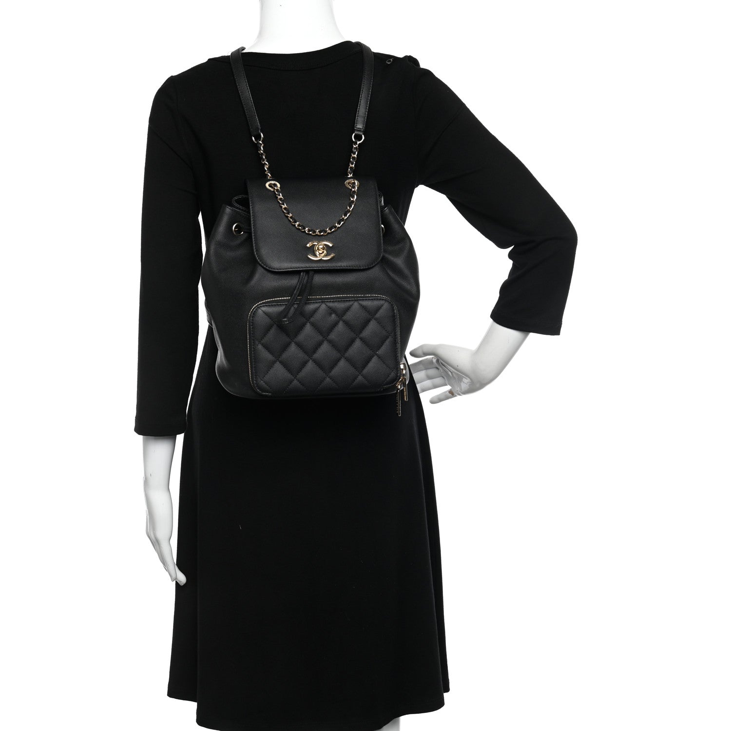 Chanel Caviar Quilted Business Affinity Backpack Black 2 of 12
