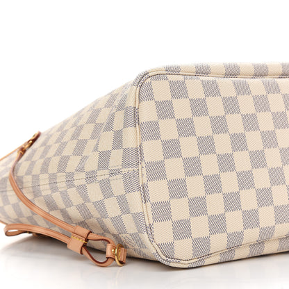 Louis Vuitton Damier Azur Neo Neverfull MM Rose Ballerine 10 of 11