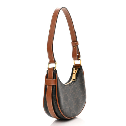 Celine Canvas Calfskin Mini Ava Triomphe Shoulder Bag Tan 3 of 11