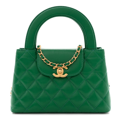 Chanel Shiny Aged Calfskin Quilted Nano Kelly Shopper Green 1 of 10