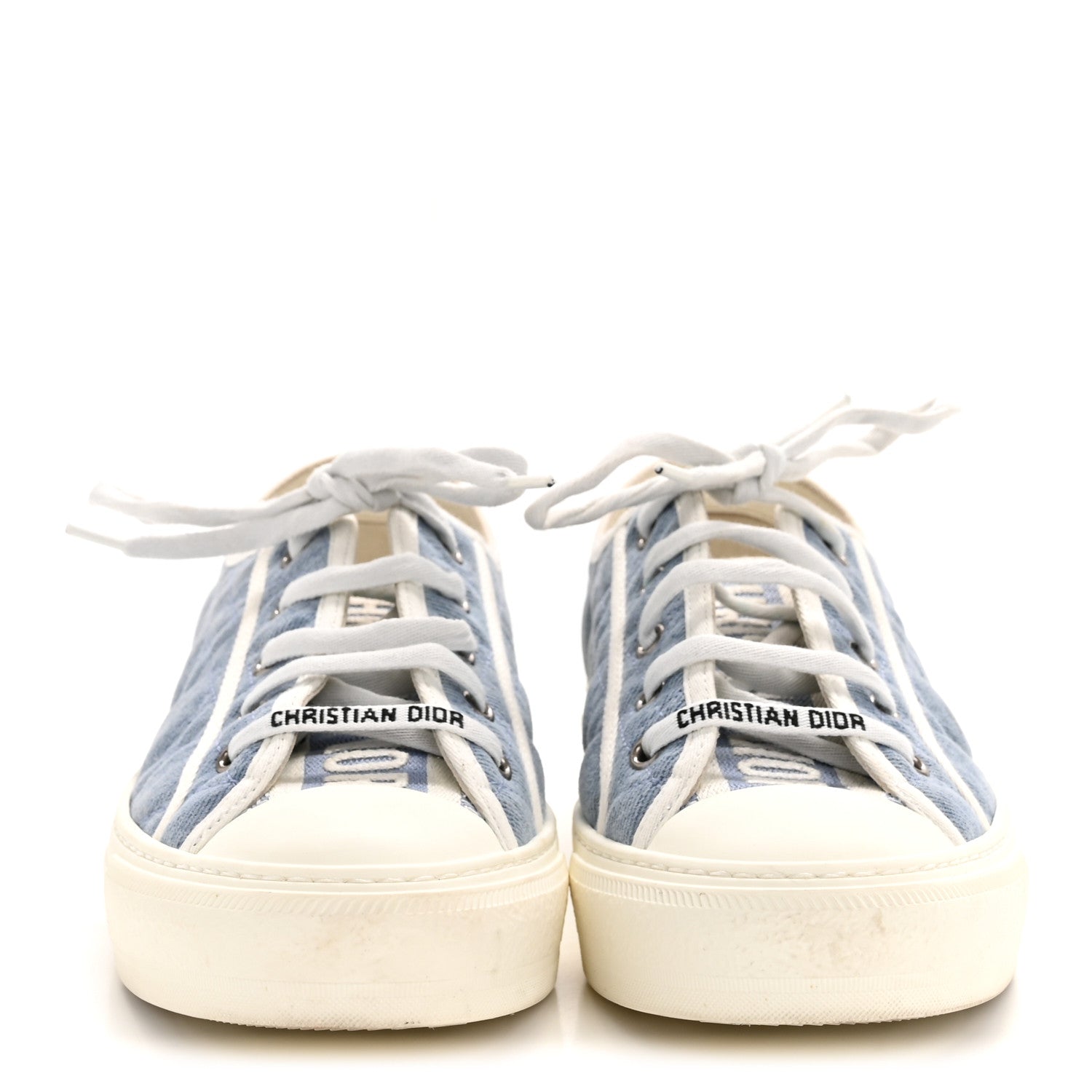 Christian Dior Denim Cannage Walk'N'Dior Low Top Sneaker 40.5 Dynamic Blue 3 of 9
