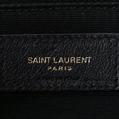 Saint Laurent Raffia Calfskin Monogram Medium Niki Chain Satchel Blue 6 of 12