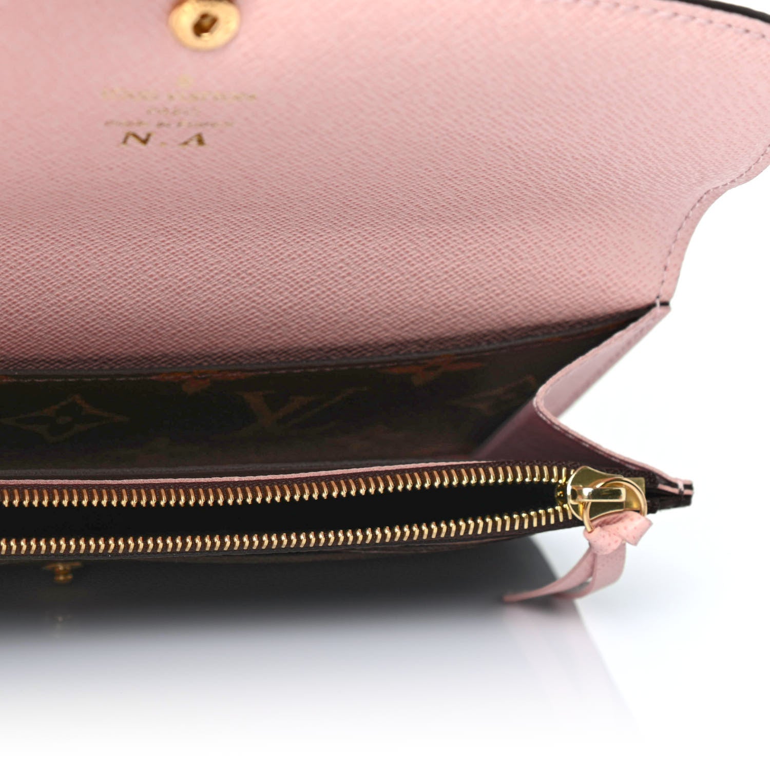 Louis Vuitton Monogram Emilie Wallet Rose Ballerine 4 of 5
