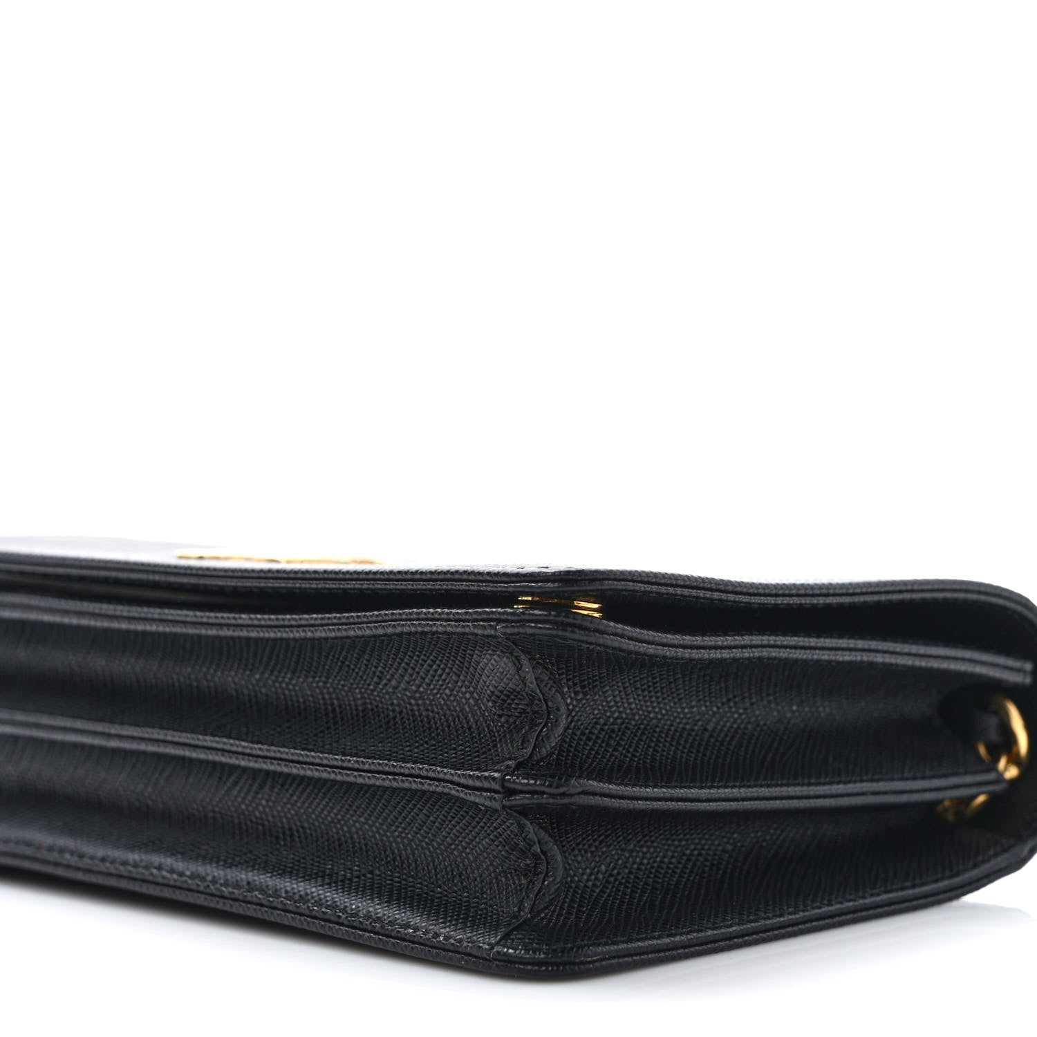 Prada Saffiano Lux Chain Wallet Black 7 of 7
