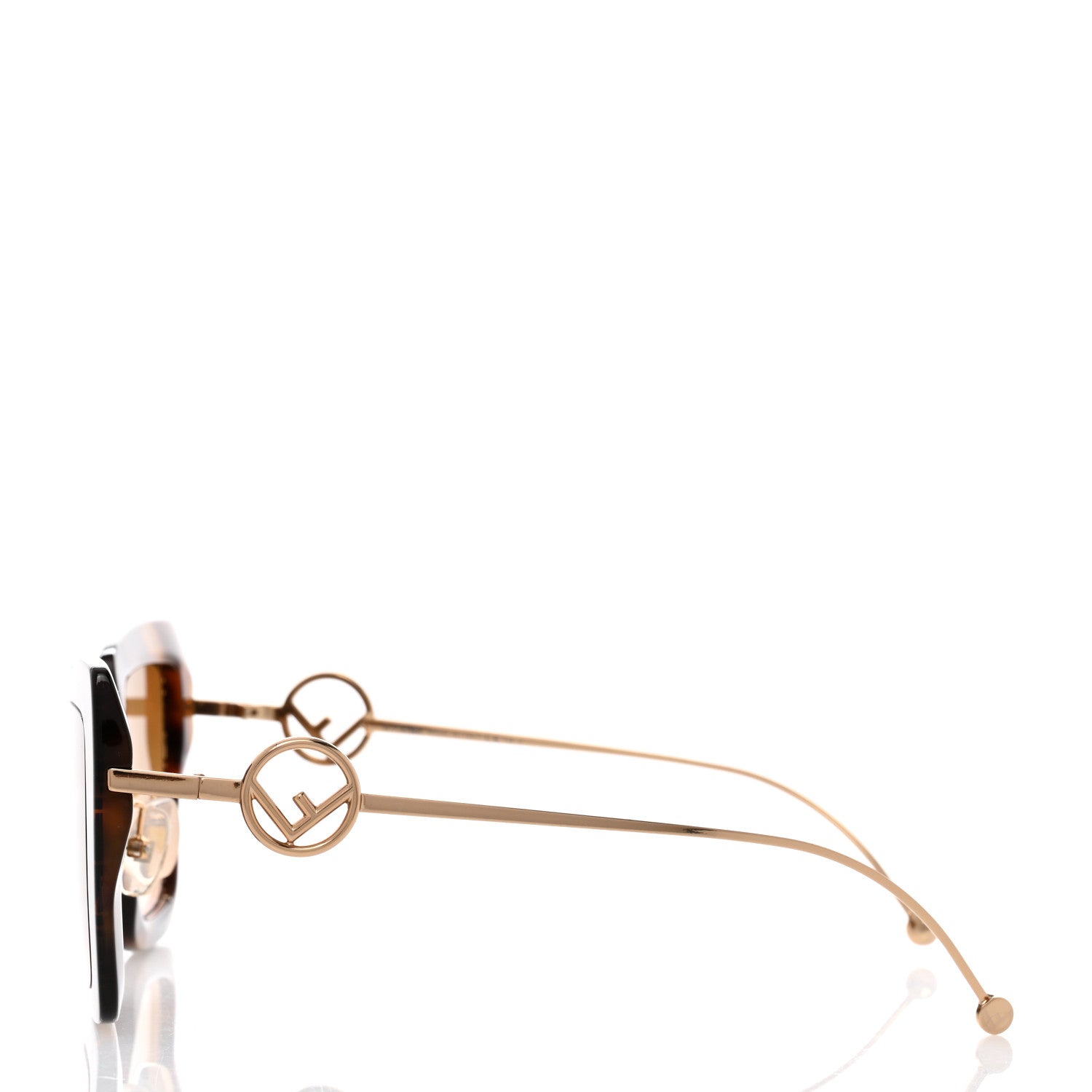 Fendi Acetate Metal F is Fendi FF Square Cat Eye Sunglasses FF 0424/F/S Havana 3 of 7
