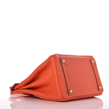 Hermes Togo Birkin 30 Orange Poppy 5 of 32