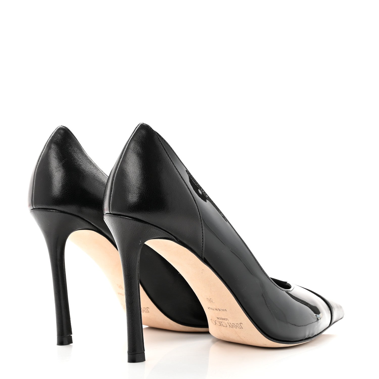 Jimmy Choo Patent Nappa Cass 95 Pumps 36 Black 4 of 7