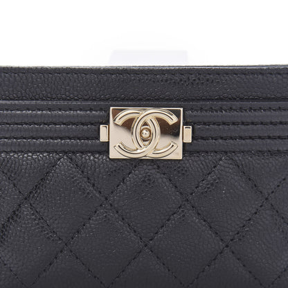 Chanel Caviar Quilted Boy Card Holder Black 9 of 10