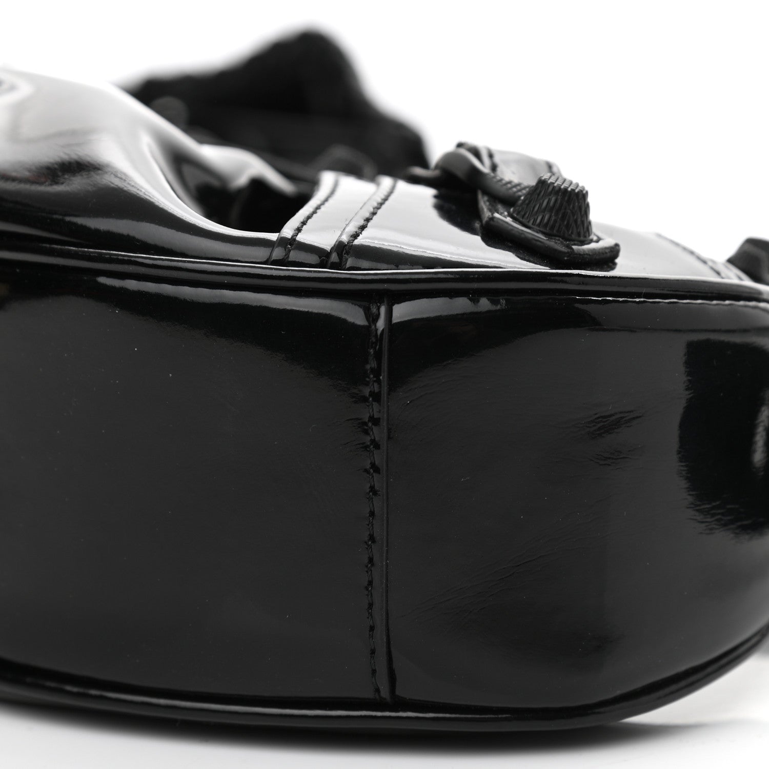 Balenciaga Patent Faux Leather Le Cagole Shoulder Bag XS Black 9 of 9