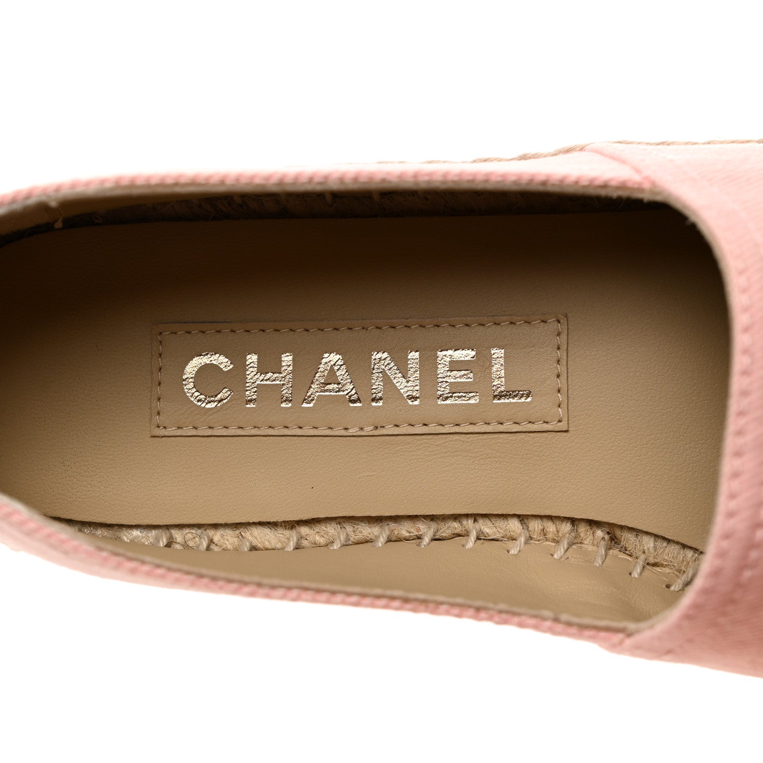 Chanel Denim Toile CC Espadrilles 36 Pink Black 8 of 9