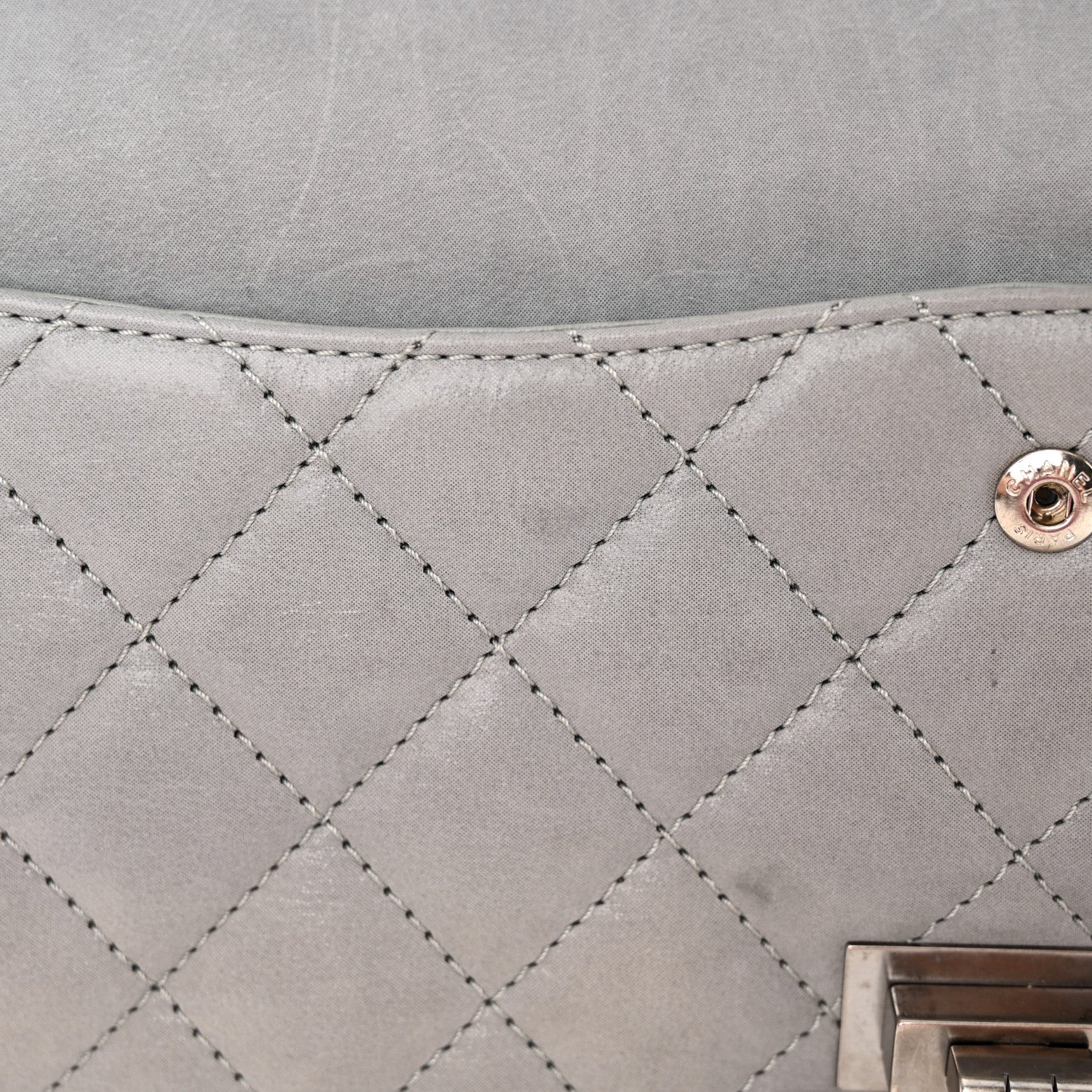 Chanel Caviar Iridescent Calfskin Quilted 2.55 Reissue 226 Flap Brown Grey 17 of 18