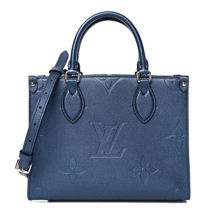 Louis Vuitton Metallic Empreinte Monogram Giant Onthego PM Navy Nacre 1 of 8