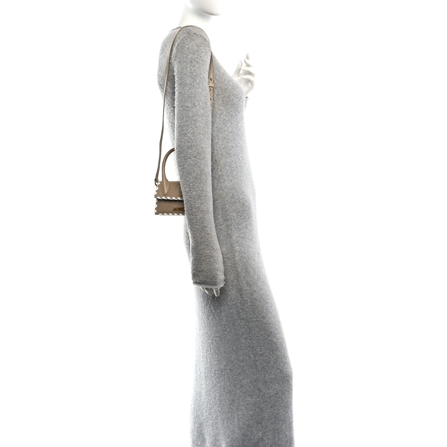 Jacquemus Calfskin Le Chiquito Whipstitch Beige 2 of 9