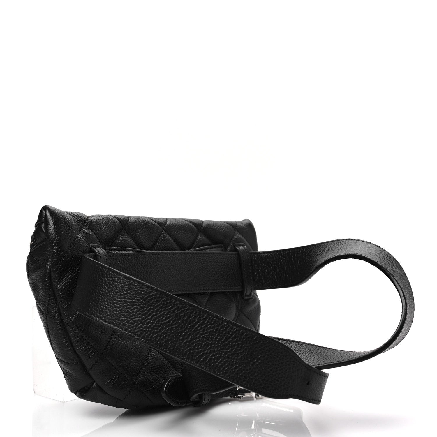 Chanel Grained Calfskin Quilted Waist Belt Bag Black 3 of 8