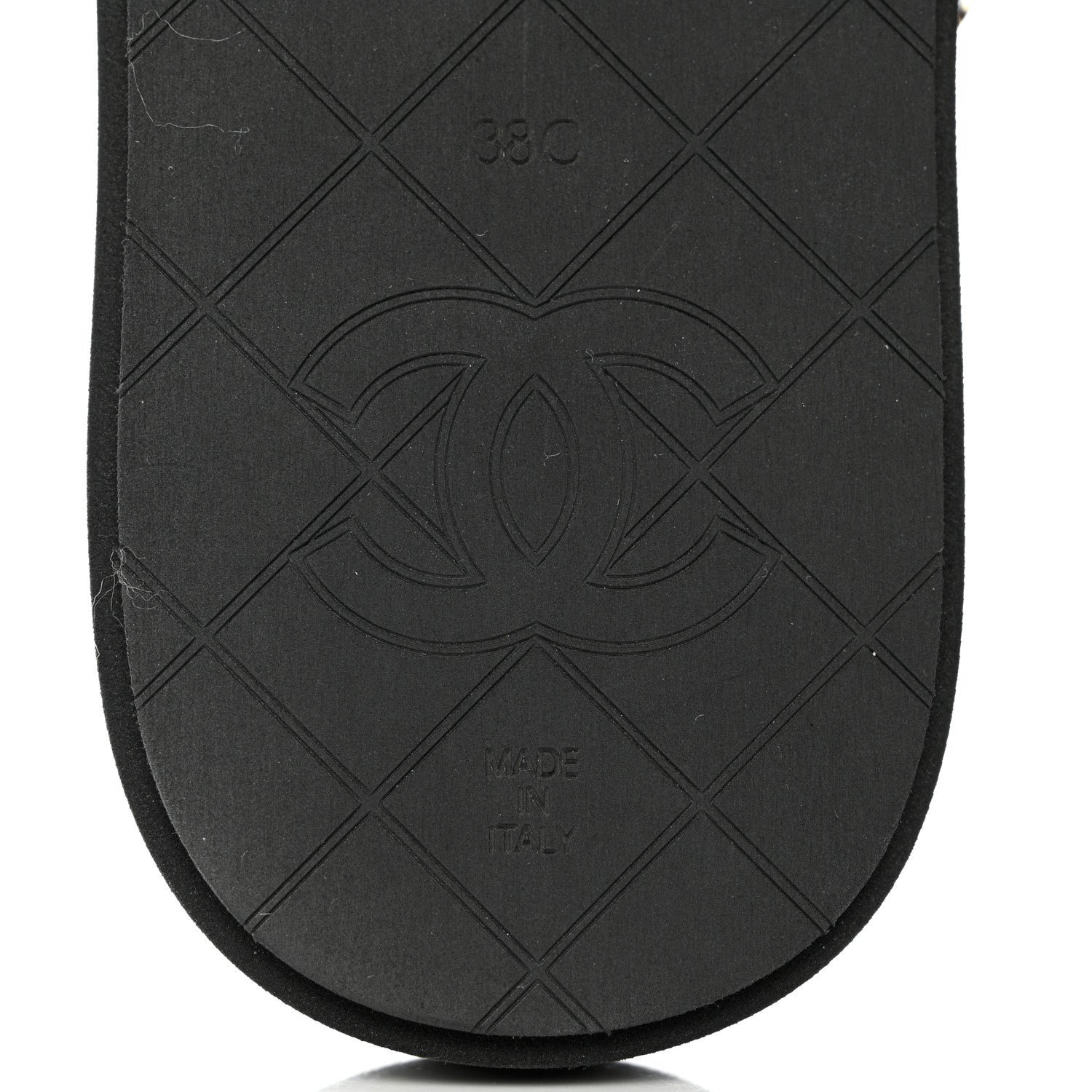 Chanel Lambskin Quilted Padded Charms Thong Sandals 38 Black 6 of 10