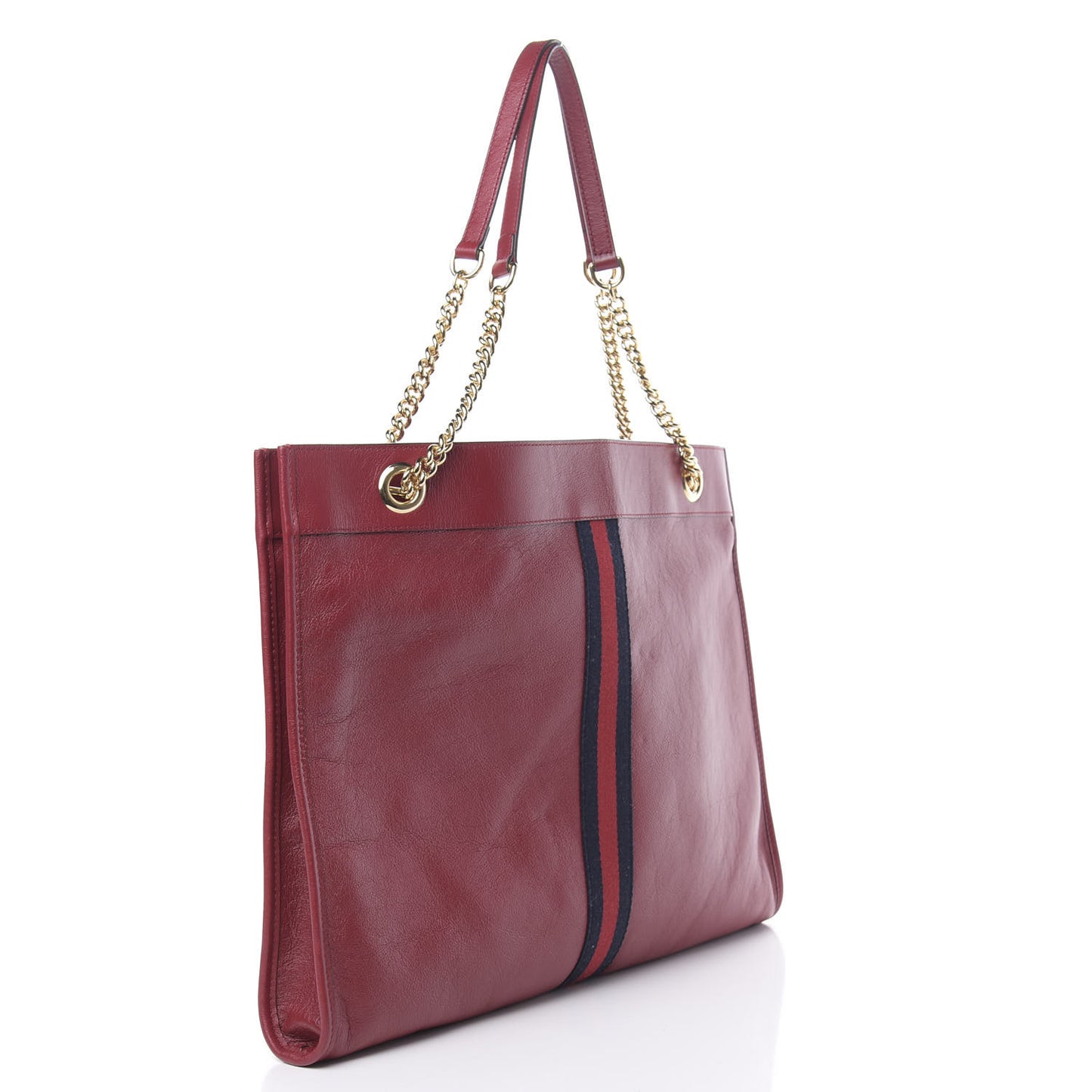 Calfskin Large Rajah Chain Tote Romantic Cherry