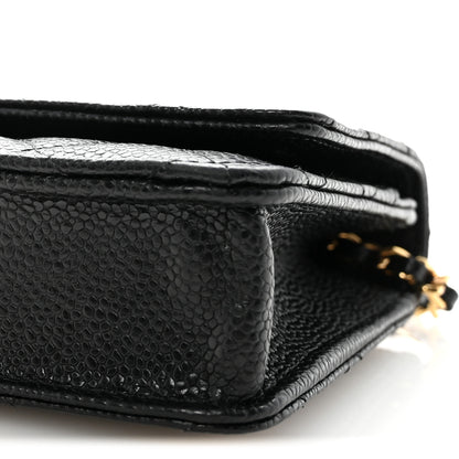 Chanel Caviar Quilted Wallet On Chain WOC Black 11 of 12