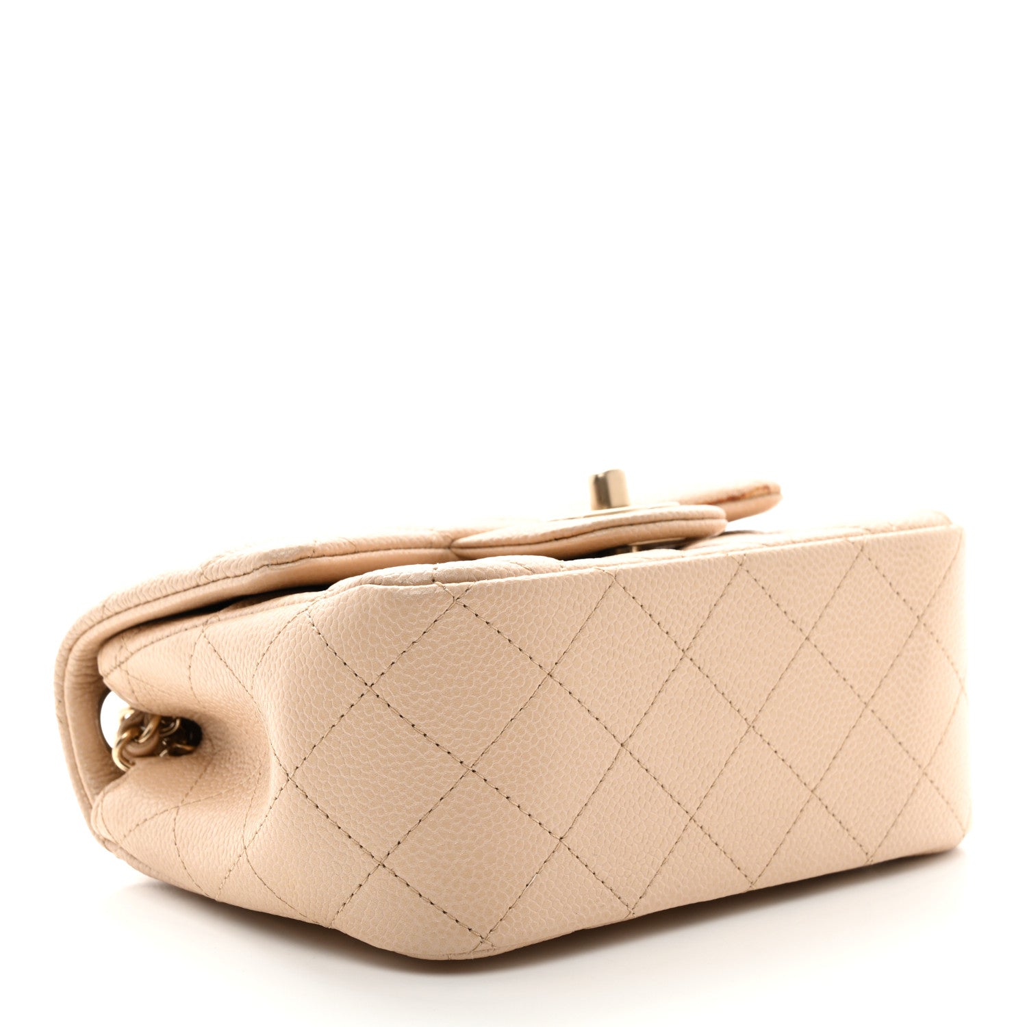 Chanel Caviar Quilted Mini Square Flap Beige 4 of 12