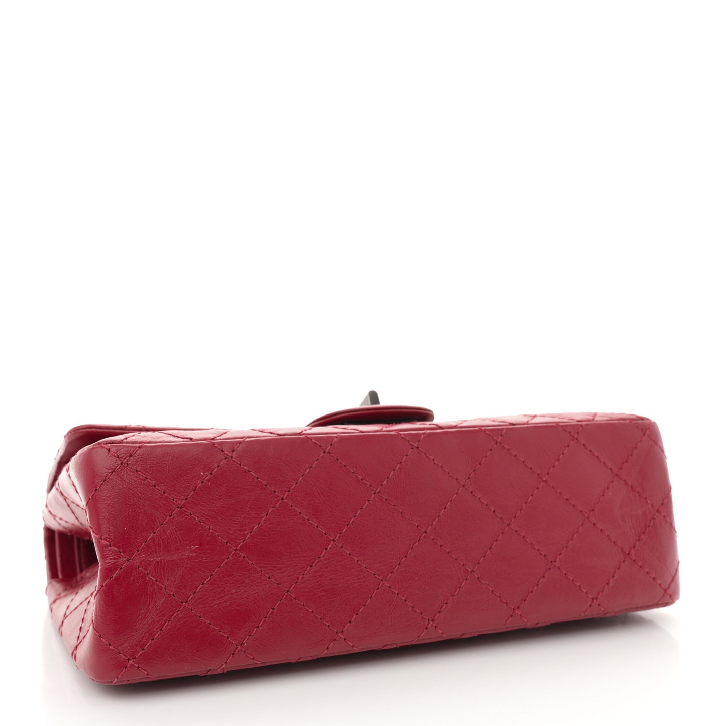 Aged Calfskin Quilted 2.55 Reissue 225 Flap Red
