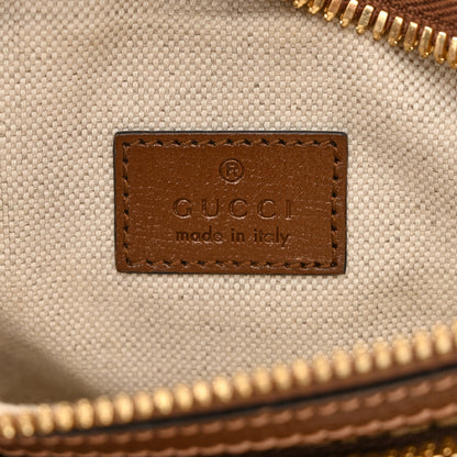 Gucci GG Supreme Monogram Textured Calfskin Retro Interlocking G Belt Bag Beige Ebony Brown Sugar 6 of 10