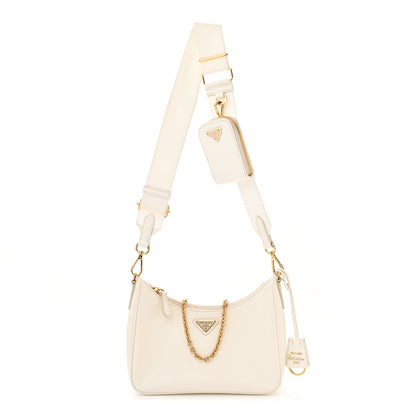 Prada Saffiano Re-Edition 2005 Shoulder Bag White 1 of 12