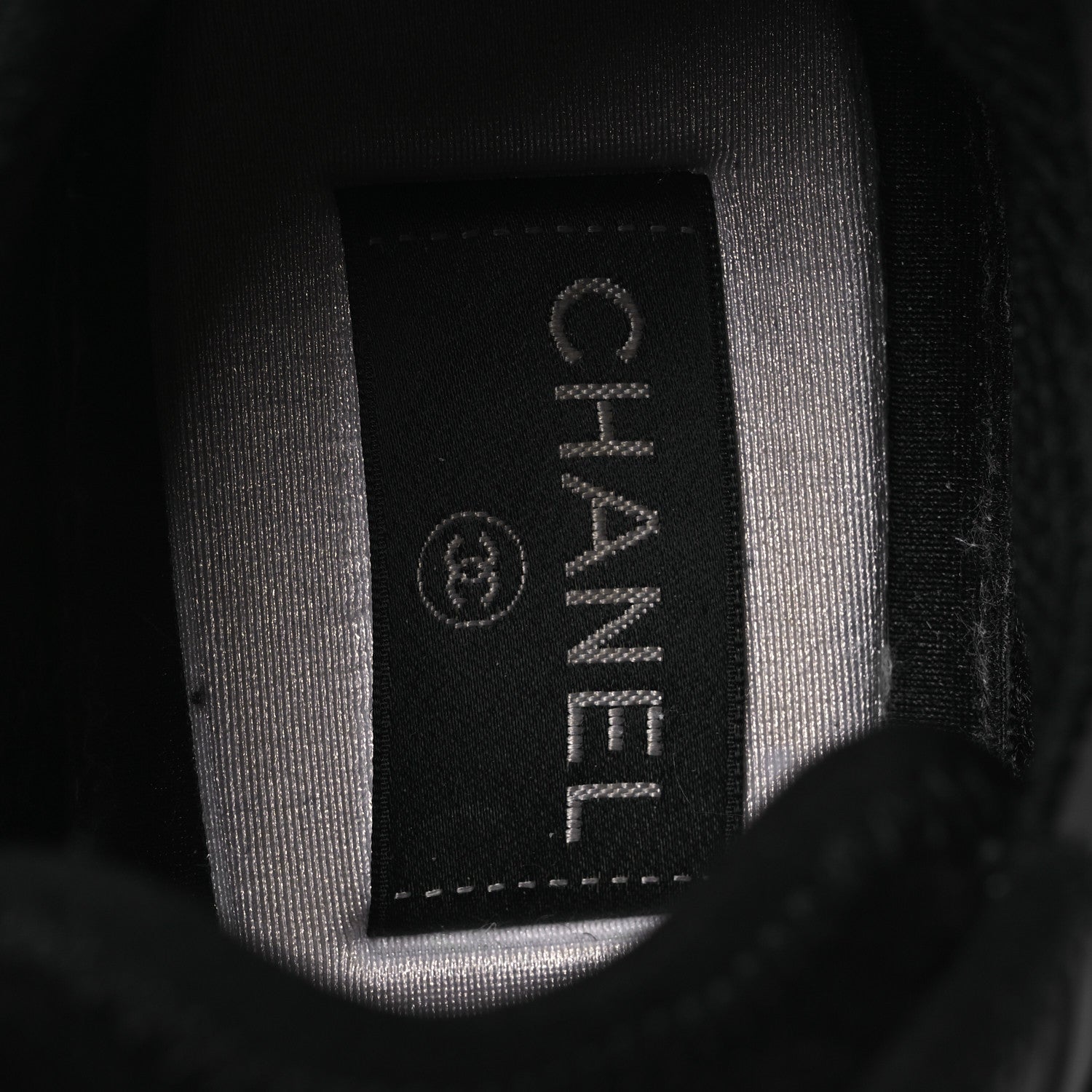 Chanel Nylon Suede Calfskin Womens Logo Sneakers 36 Dark Navy Blue 39 Dark Navy Blue 9 of 12