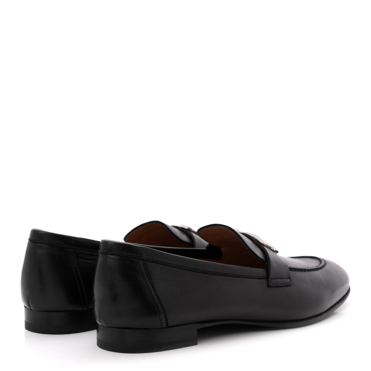 Goatskin Womens Paris Loafers 40.5 Black