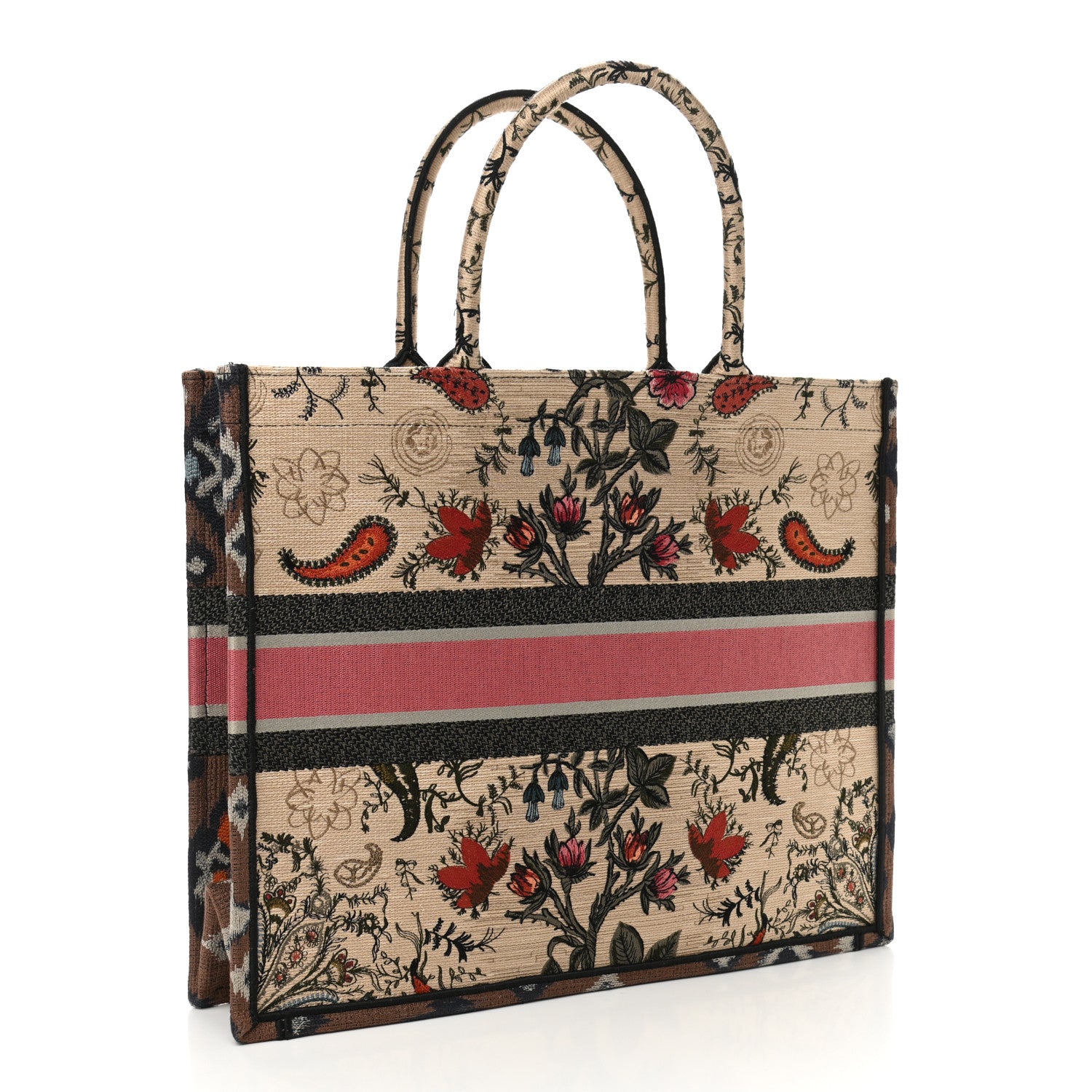Christian Dior Canvas Embroidered Large Broderie Dior Flowers Book Tote Multicolor 2 of 10