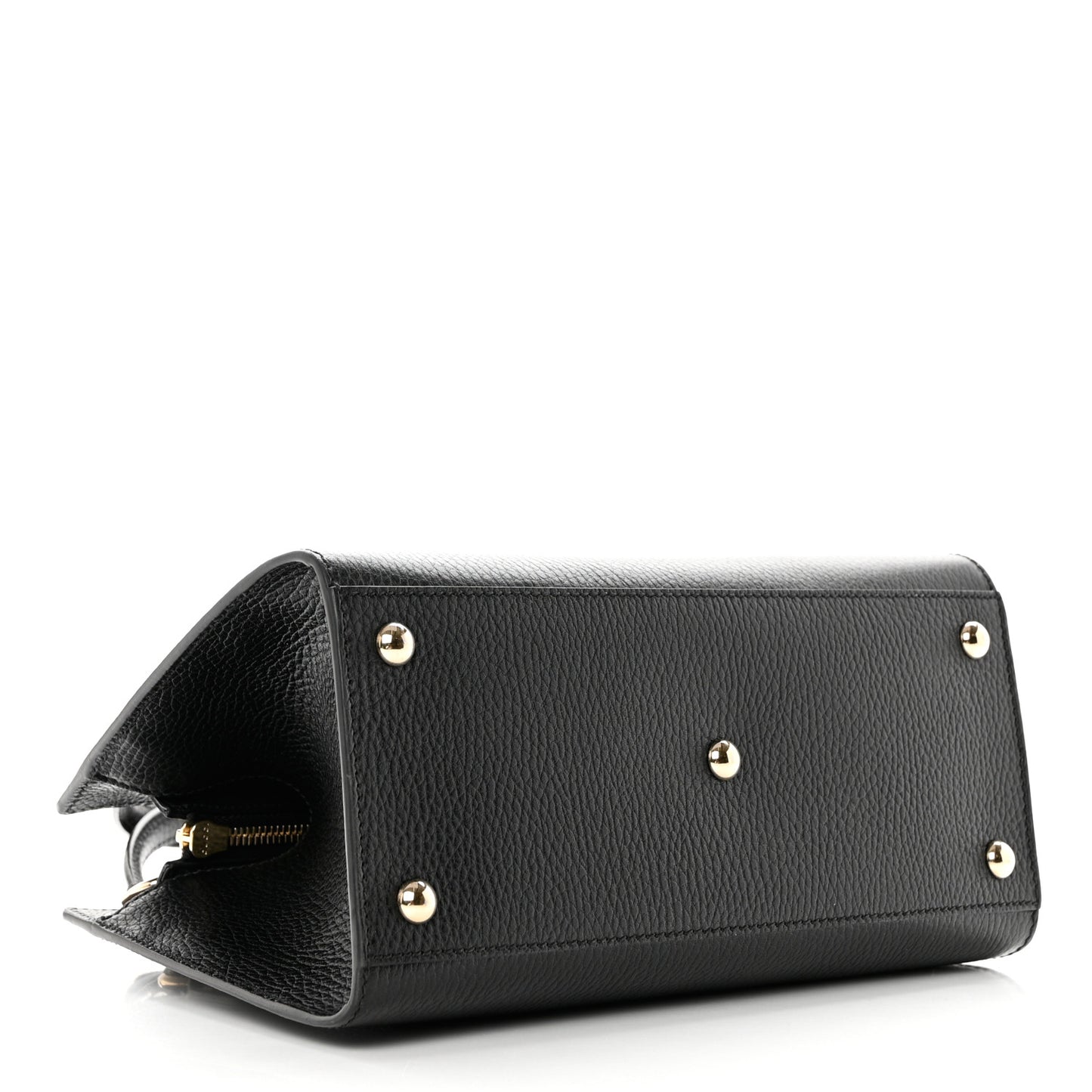 Dollar Calfskin Medium Soho Top Handle Satchel Black