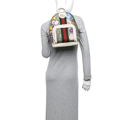 Gucci GG Supreme Monogram Flora Web Small Ophidia Day Backpack White 2 of 15