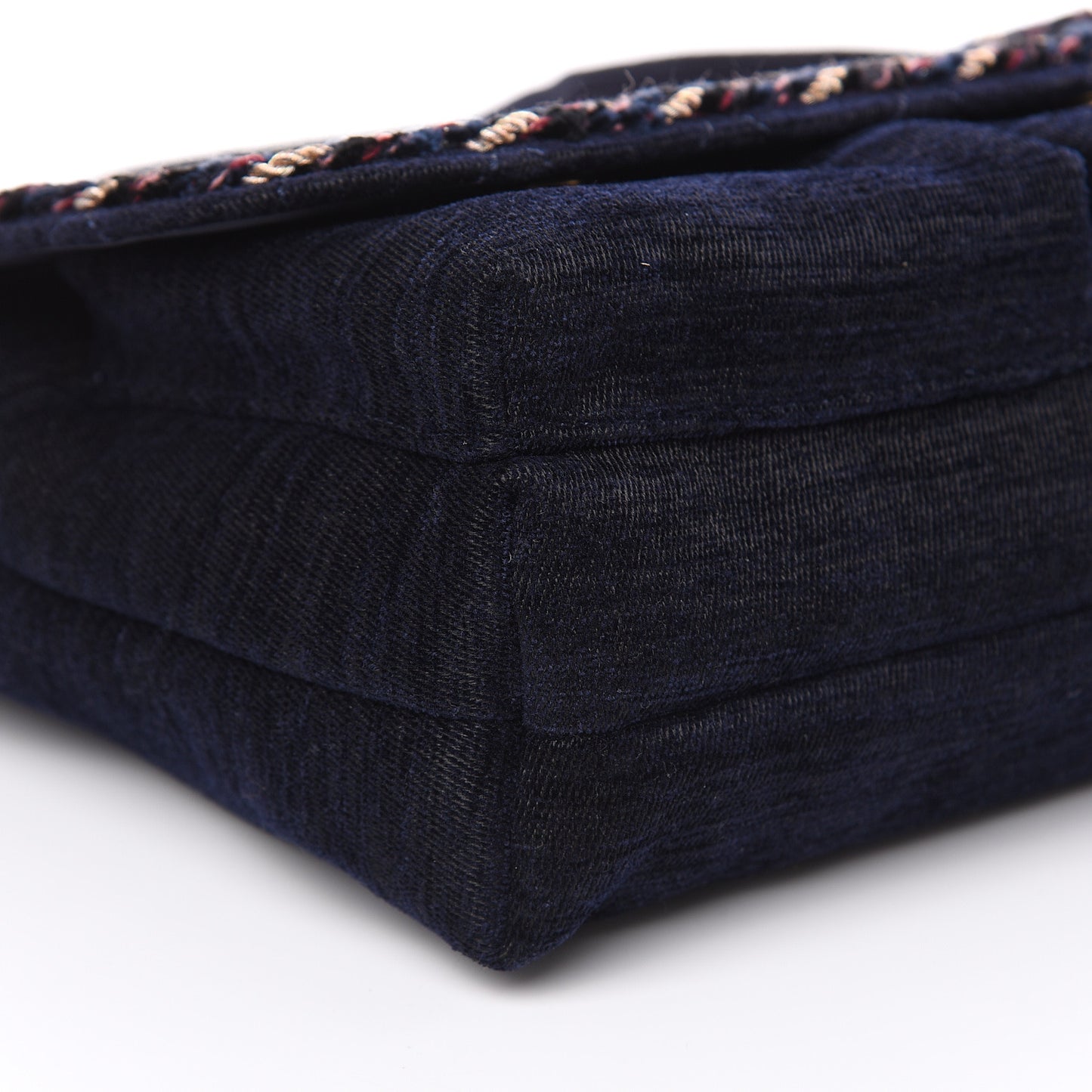 Wool Velvet Quilted Parisian Stroll Messenger Navy