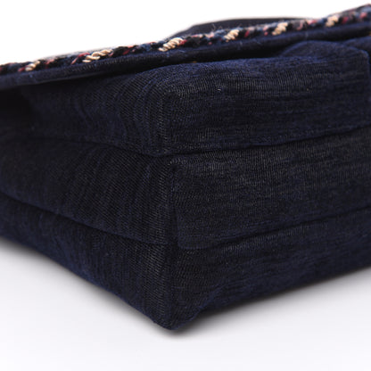 Chanel Wool Velvet Quilted Parisian Stroll Messenger Navy 8 of 9