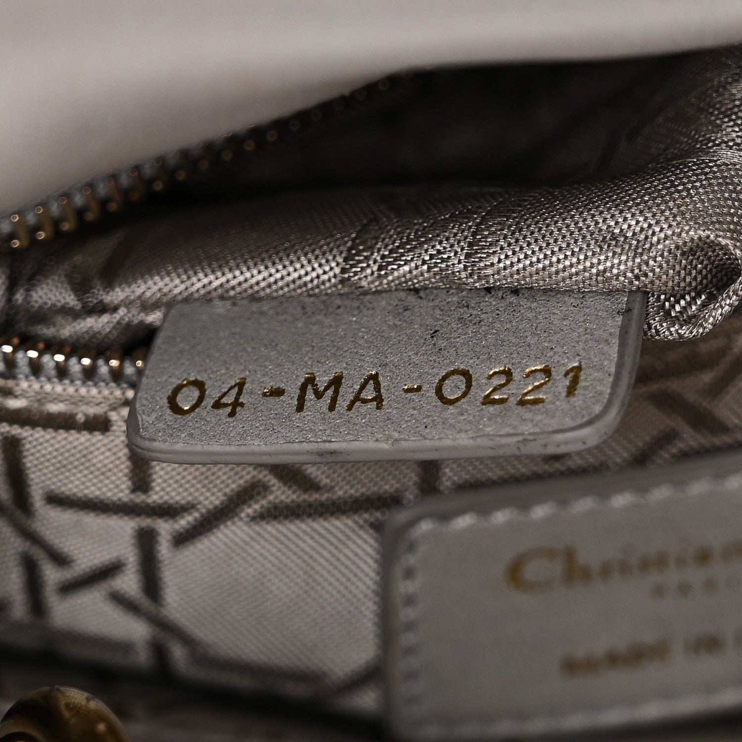 Christian Dior Metallic Lambskin Cannage Mini Lady Dior Grey 7 of 10