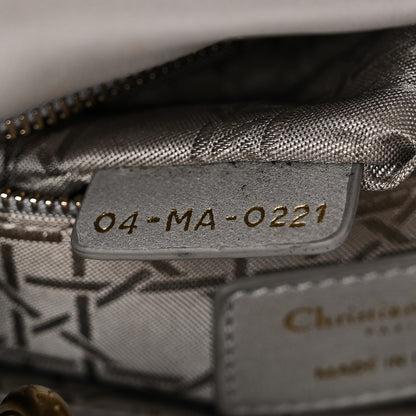 Christian Dior Metallic Lambskin Cannage Mini Lady Dior Grey 7 of 10