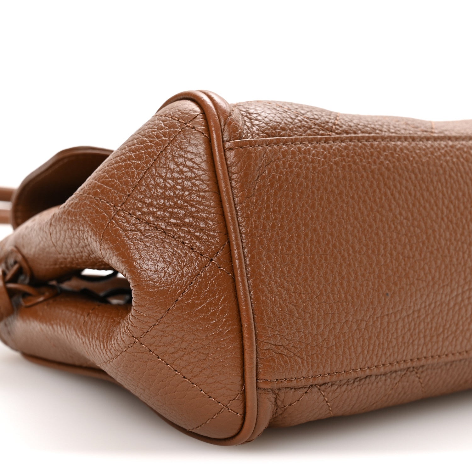 Chanel Grained Calfskin Stitched Urban Essentials Small Shopping Bag Camel 9 of 11