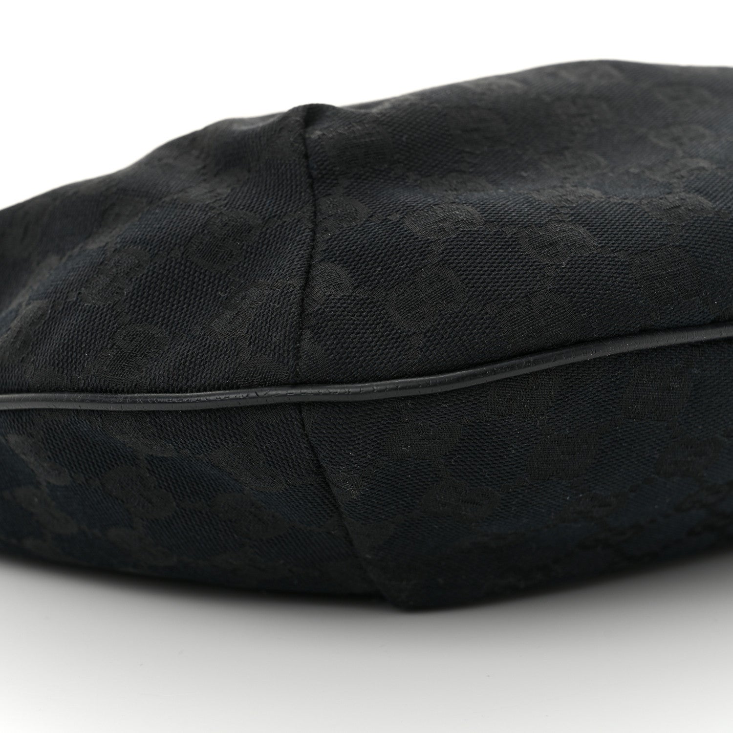 Gucci Monogram Medium Half Moon Hobo Black 9 of 10