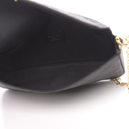 Louis Vuitton Empreinte Pochette Felicie Chain Wallet Black 6 of 10