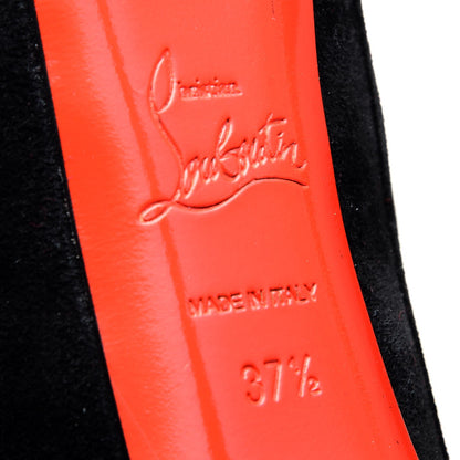 Christian Louboutin Suede Equestria 160 Platform Ankle Boots 37.5 Black 6 of 7