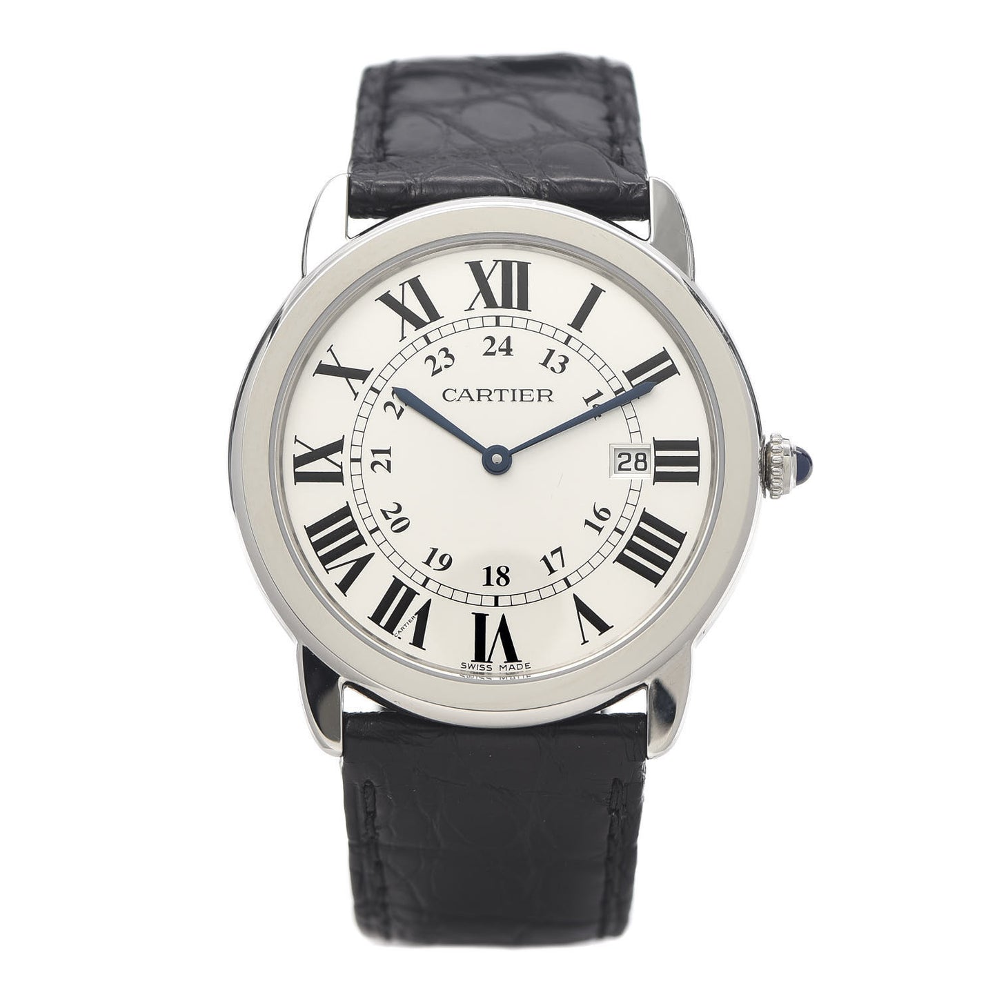Stainless Steel Alligator 36mm Ronde Solo Quartz Watch