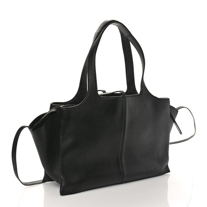 Celine Supple Natural Calfskin Medium Tri-Fold Bag Black 3 of 11