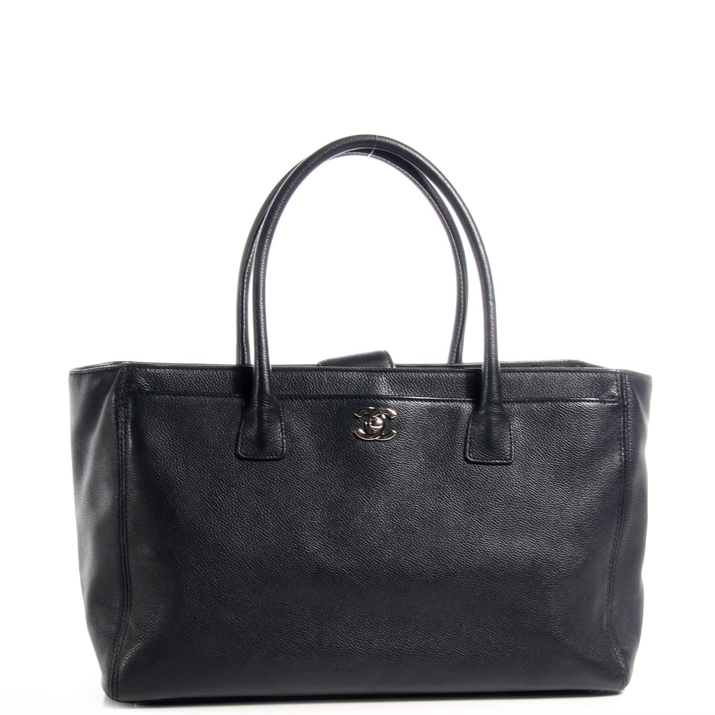 Calfskin Cerf Shopper Tote Black