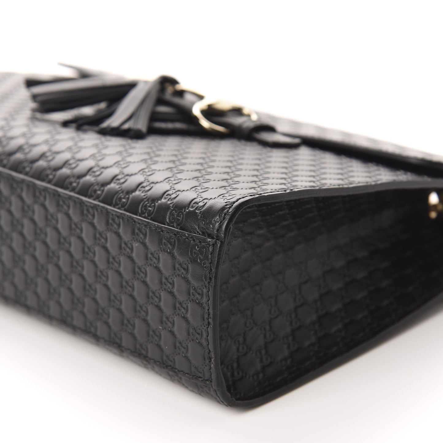 Microguccissima Medium Emily Chain Shoulder Bag Black