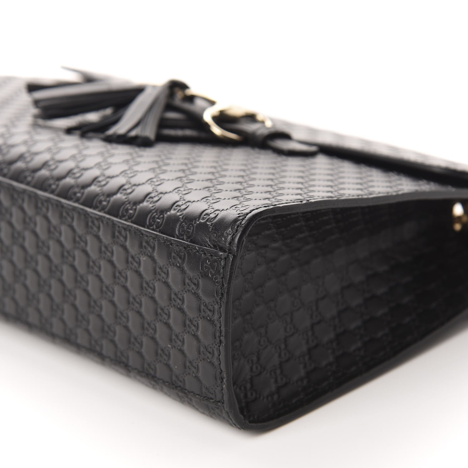 Gucci Microguccissima Medium Emily Chain Shoulder Bag Black 7 of 10