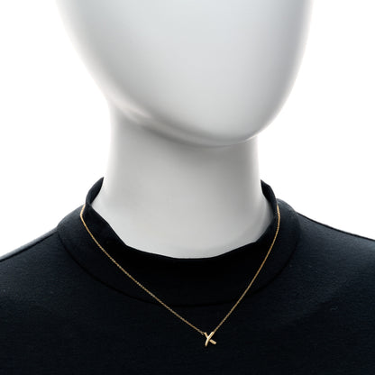Tiffany 18K Yellow Gold Mini Paloma Picasso Graffiti X Pendant Necklace 2 of 5
