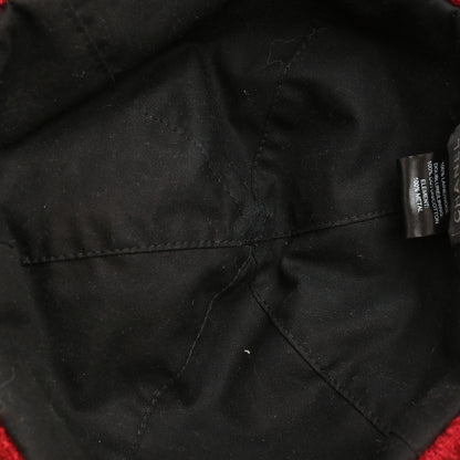 Chanel Wool Tweed CC Beret Beanie Hat L Burgundy 7 of 9