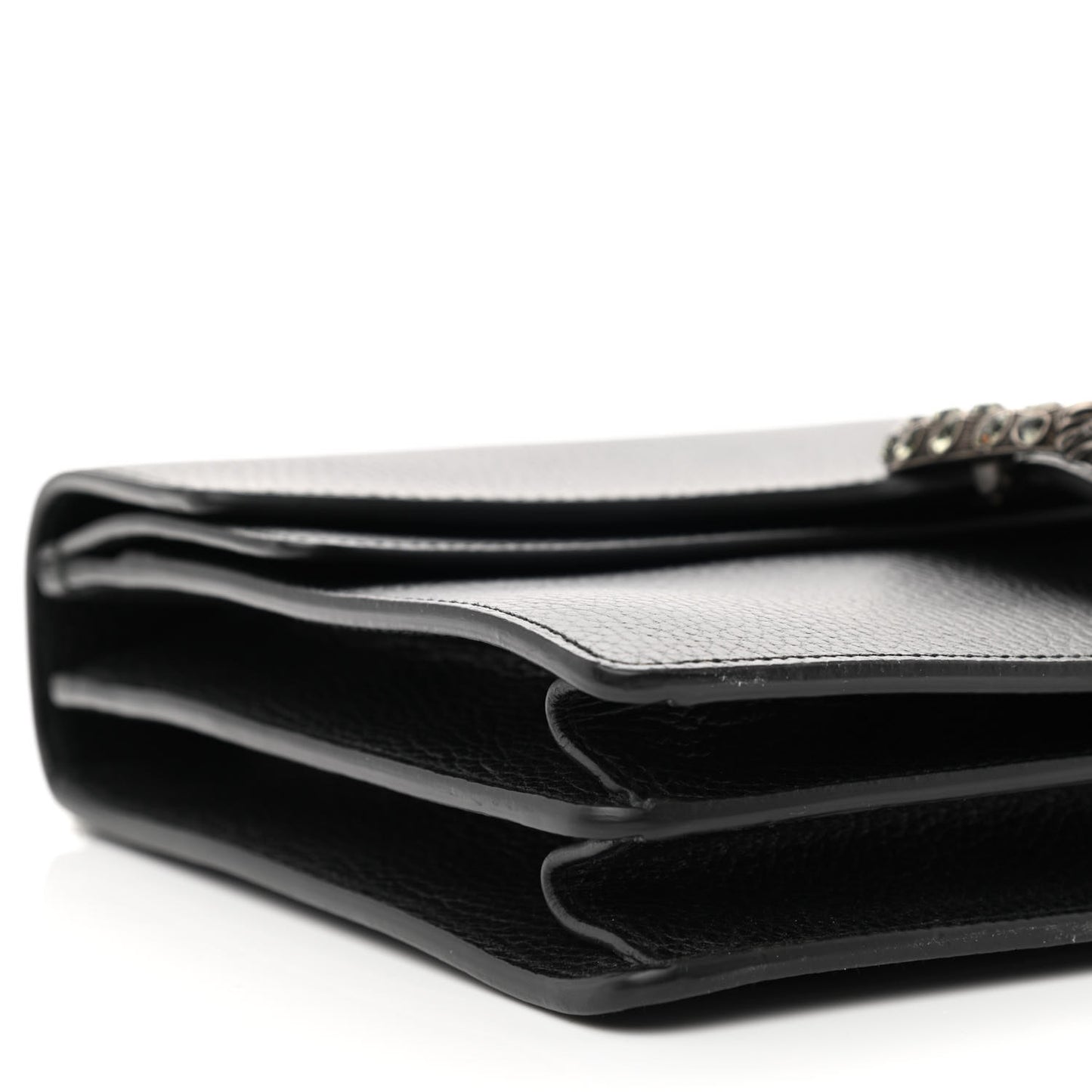 Dollar Calfskin Crystal Medium Dionysus Shoulder Bag Black Black Diamond