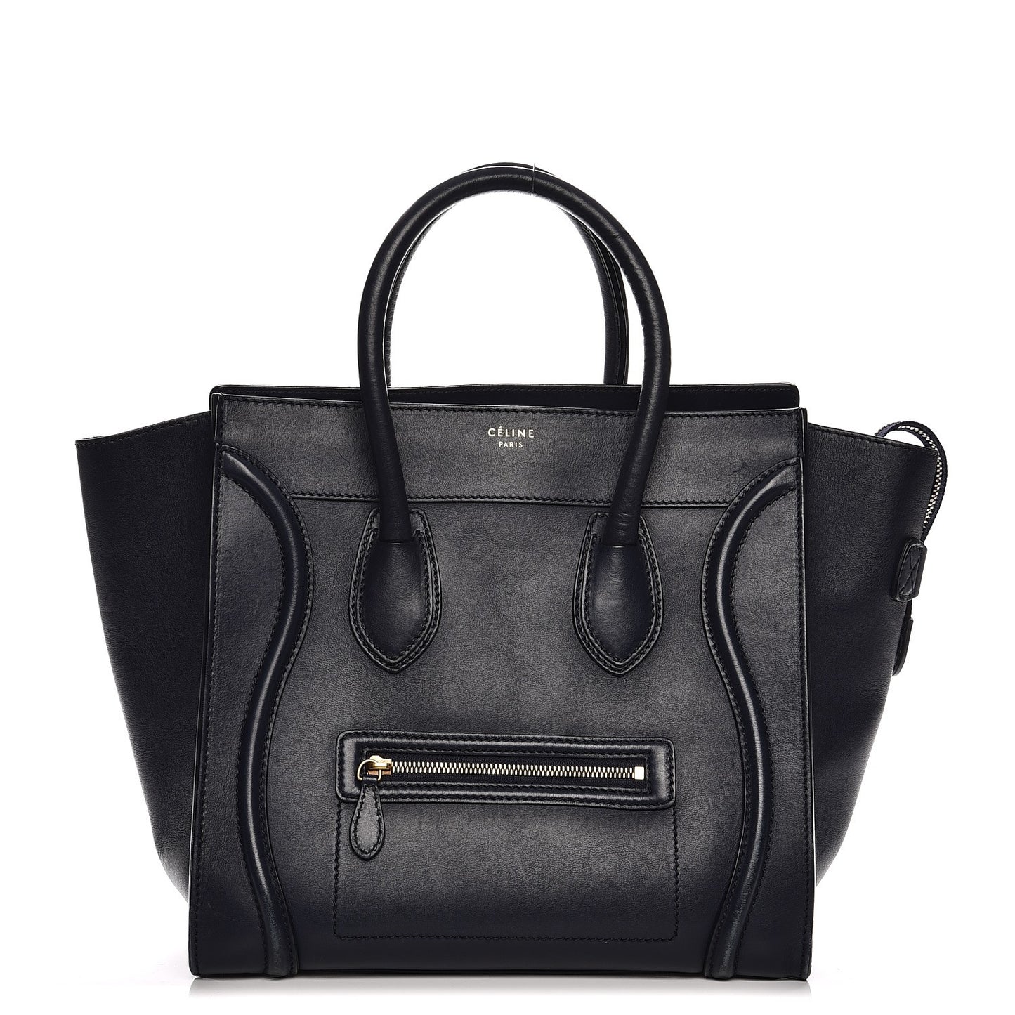 Smooth Calfskin Mini Luggage Navy Blue