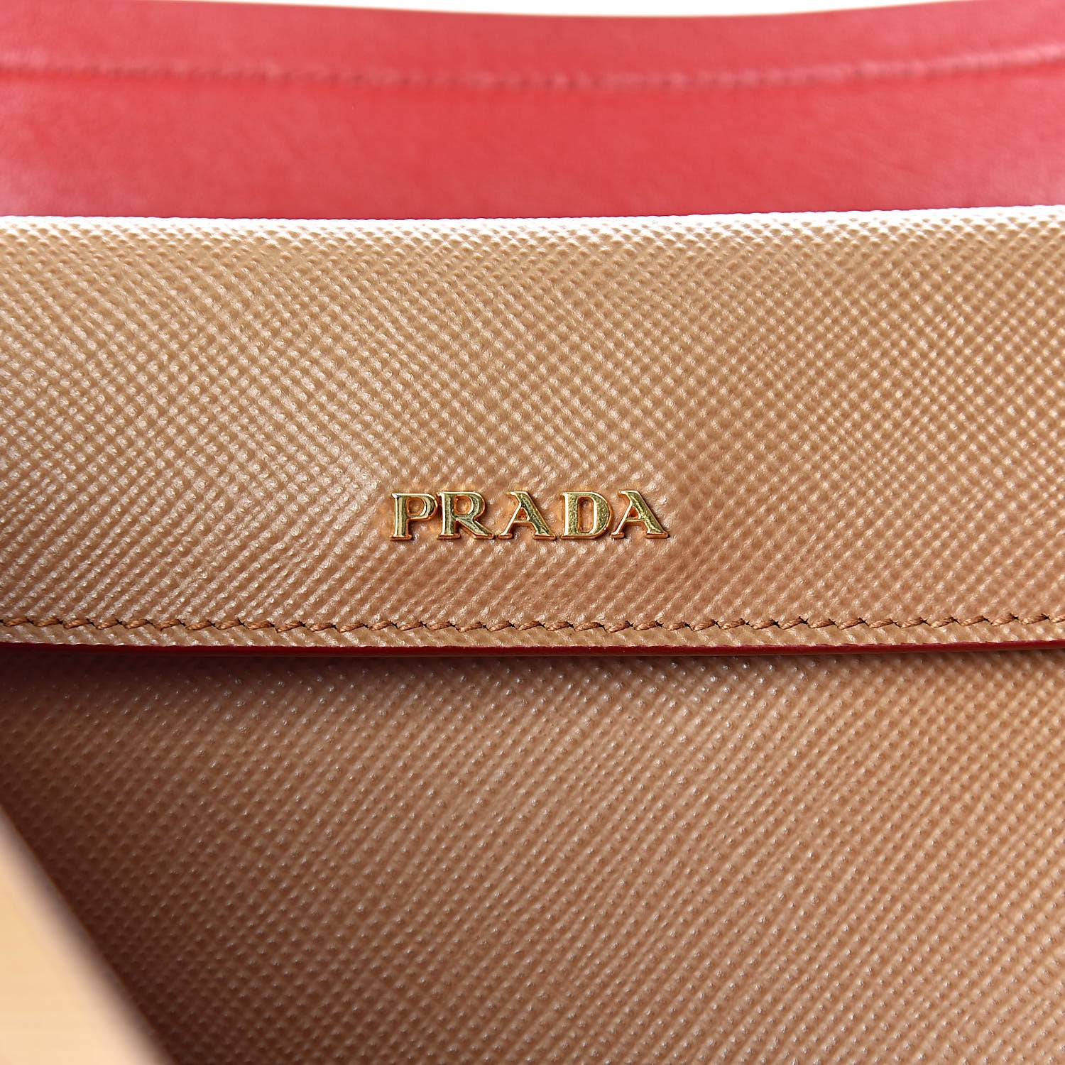 Prada Saffiano Cuir Medium Double Bag Caramel 6 of 16