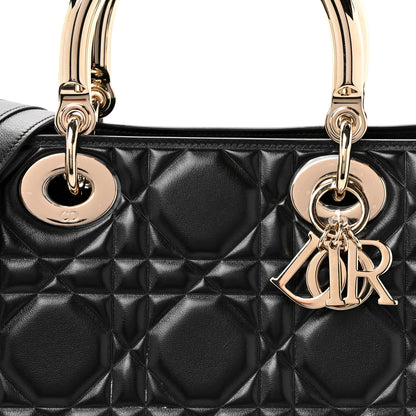 Christian Dior Lambskin Cannage Large The Lady 95.22 Black 8 of 11