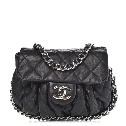 Chanel Washed Lambskin Mini Chain Around Messenger Black 1 of 7